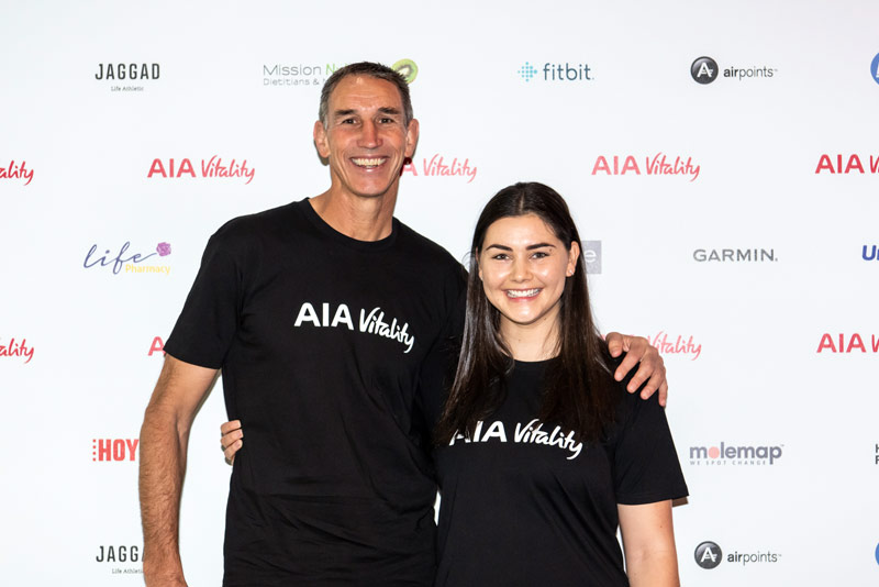 AIA Vitality Ambassadors Ian Jones and Jess Quinn