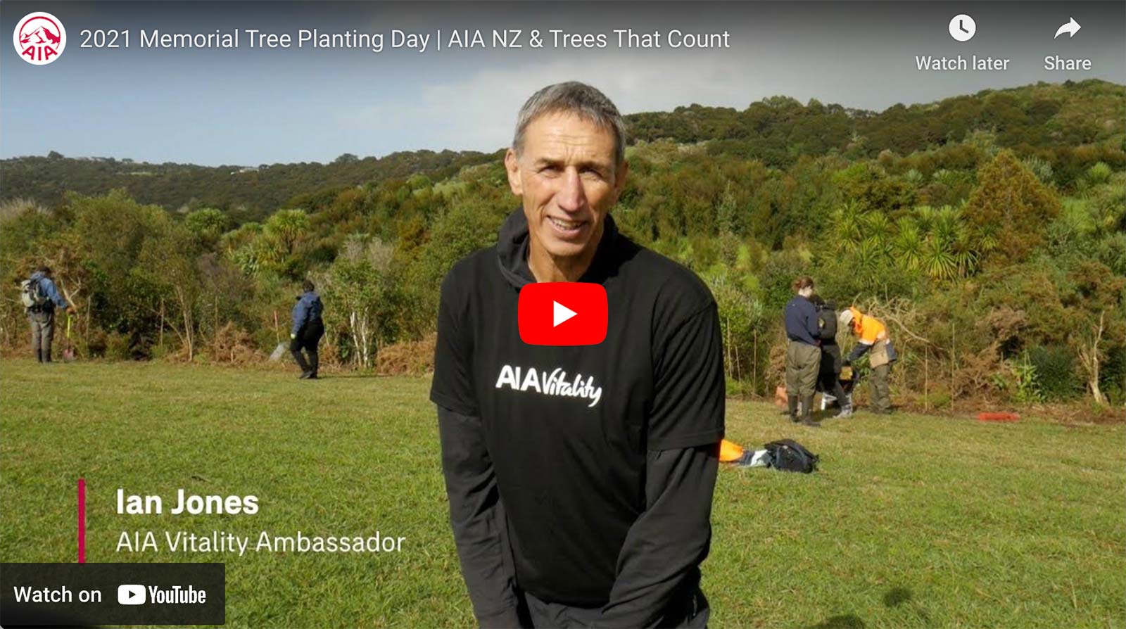 Watch on Youtube - AIA 2021 Memorial Tree Planting 