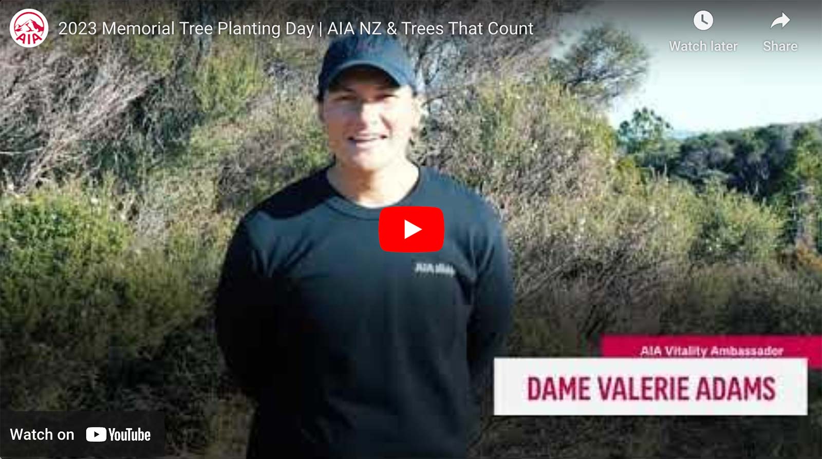 Watch on Youtube - 2023 AIA Memorial Tree Planting Day