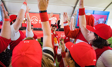 AIA employees celebrating