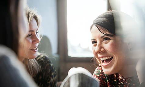 People sharing a happy moment