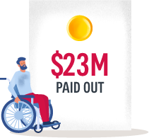 In 2023, we paid out over $17 million in total permanent disablement claims.