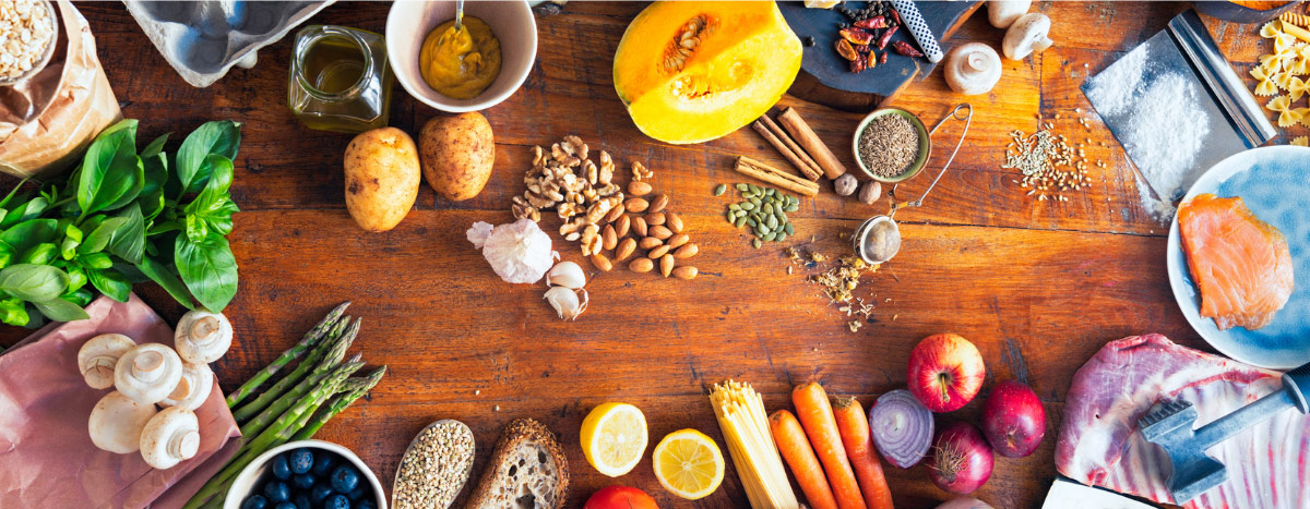 Food on a table