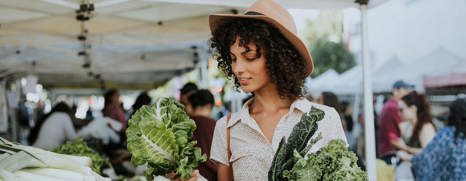 A woman at a market
