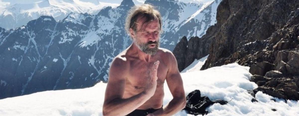 Wim Hof on a mountain