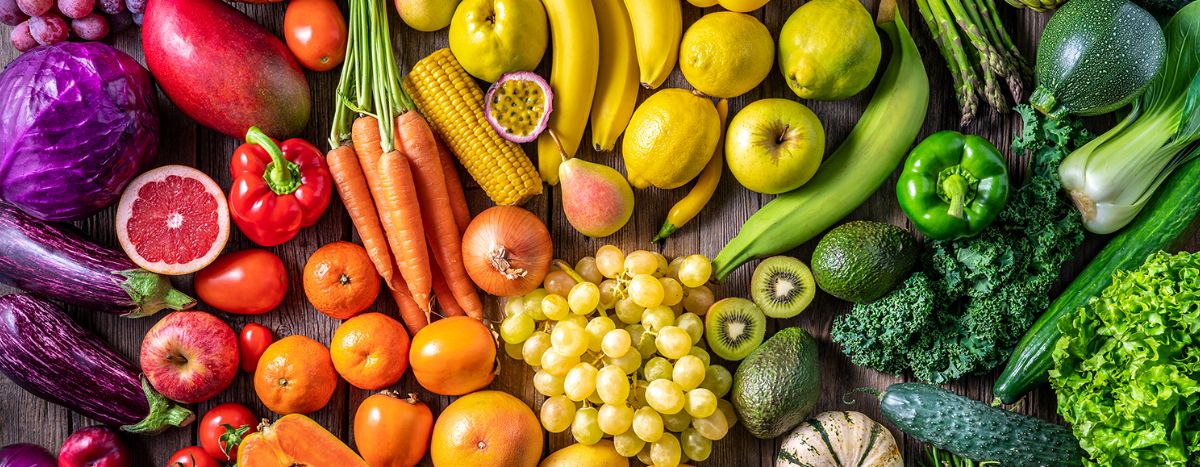 A rainbow of fruit and vegetables