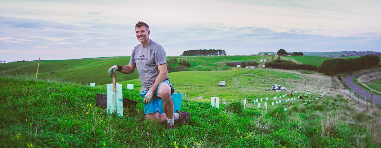 Tim Jarvis at his planting project