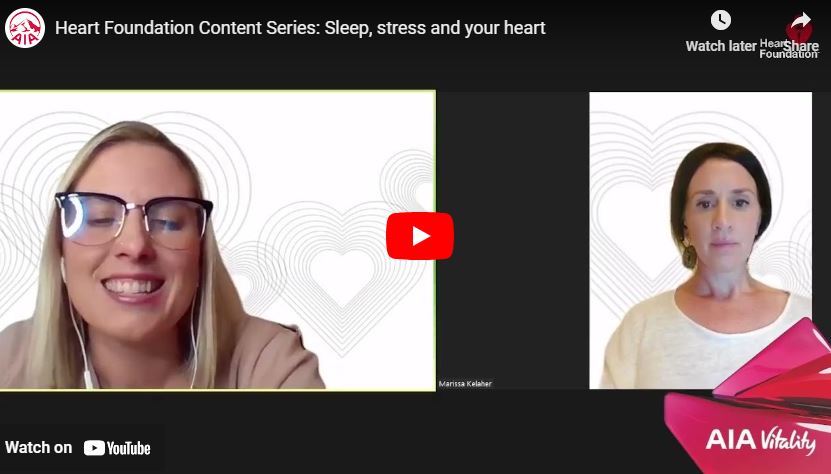 Here's a short snippet of GPs Dr Marissa Kelaher and Dr Taisia Cech talking sleep, stress and your heart.