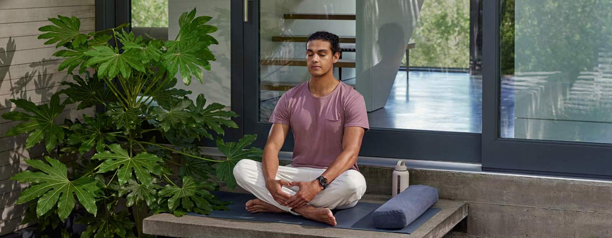 A person meditating