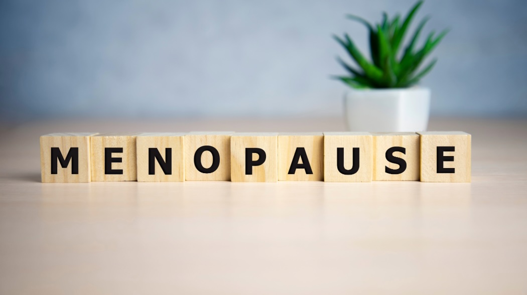 Menopause spelled in block letters
