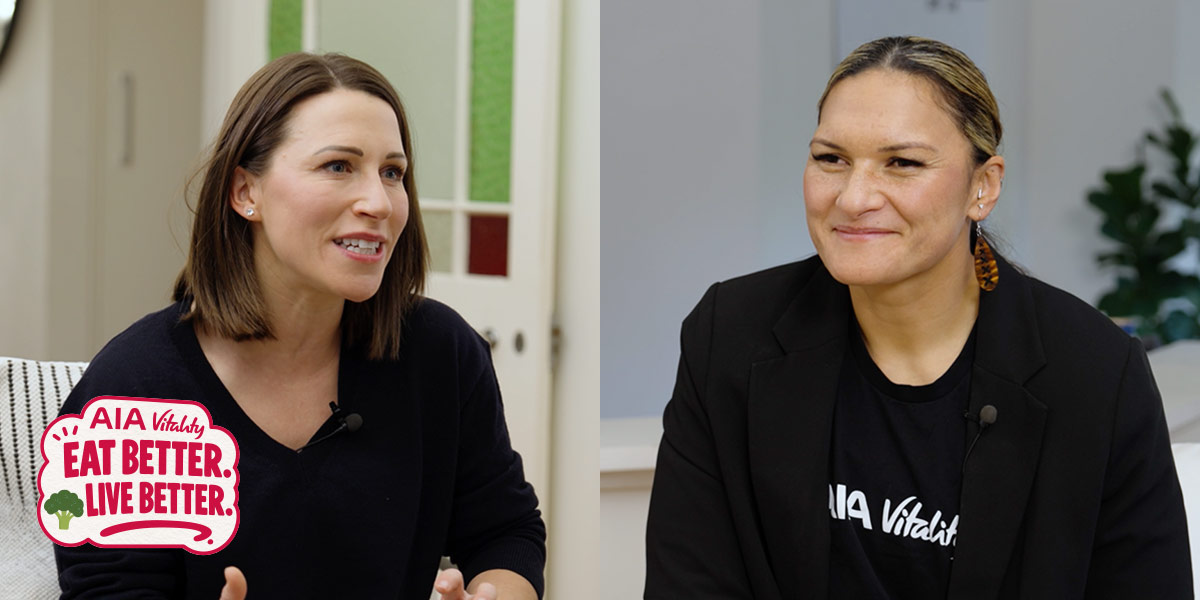 Dame Valerie Adams and Claire Turnbull