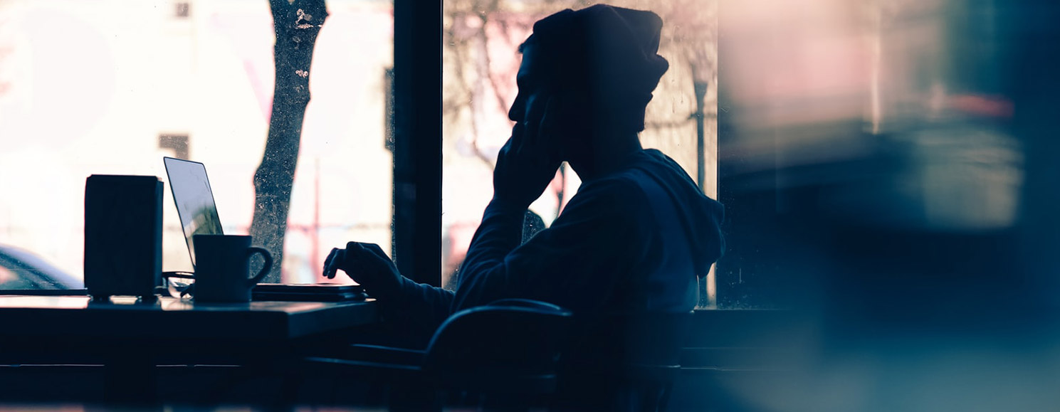 A person working at home