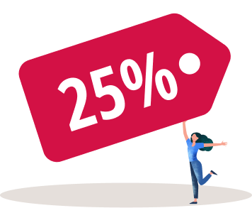 25%