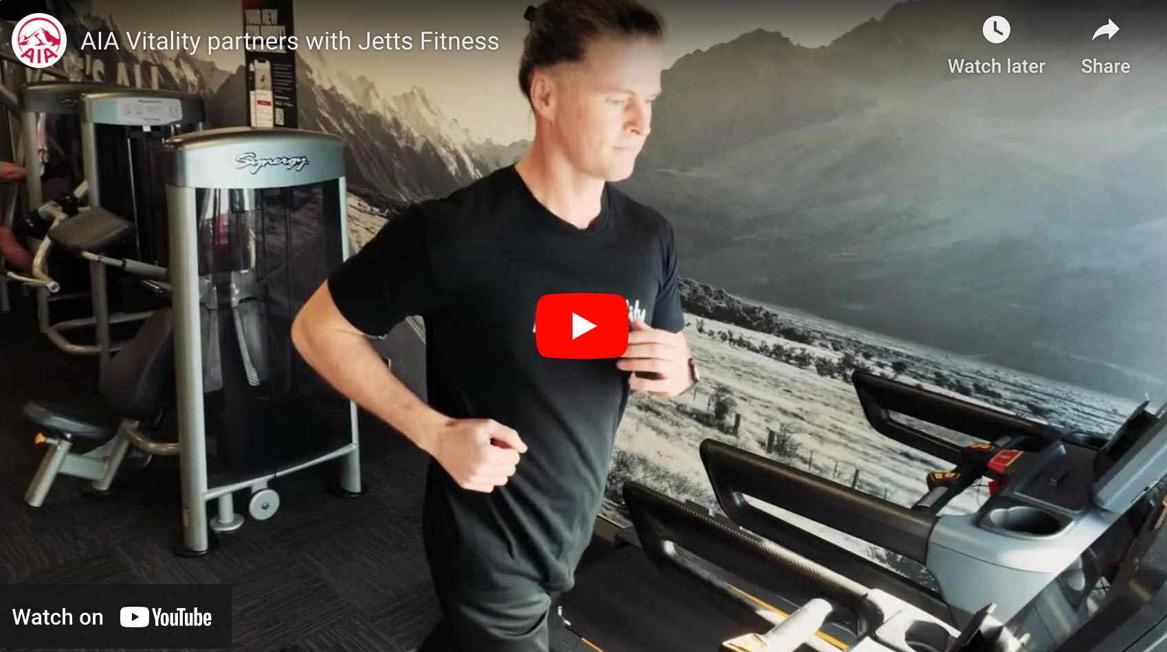 Watch on Youtube - AIA Vitality partners with Jetts Fitness