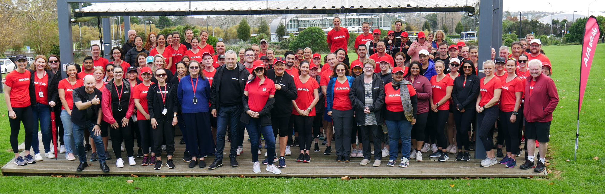 AIA NZ Relief run team at Smales Farm Takapuna